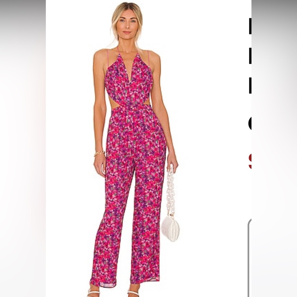 Women's Pink Floral Jumpsuit